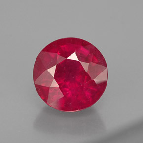 1.19 ct Red Ruby Gemstone, Ruby Gem in Round Facet Shape for Sale.