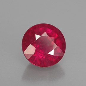 1.19 ct Red Ruby Stone, Natural Ruby in Round Facet Shape for Sale