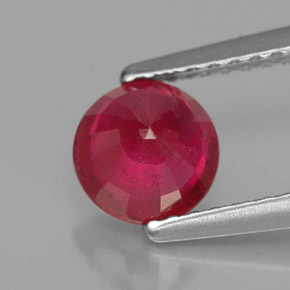 Ruby Gemstone in 6 mm (calibrated) Size for Sale, Ruby Stone in Pink Red Color