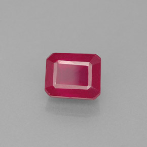 1.77 ct Red Ruby Stone, Natural Ruby in Octagon Facet Shape for Sale