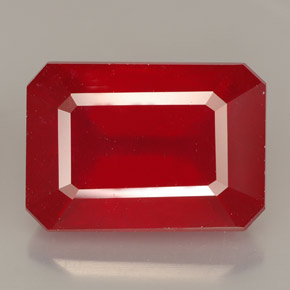 13.23 ct Red Ruby Gemstone, Ruby Gem in Octagon Facet Shape for Sale.