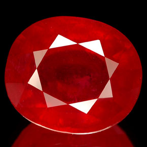 10.26 ct Red Ruby Gemstone, Ruby Gem in Oval Facet Shape for Sale.