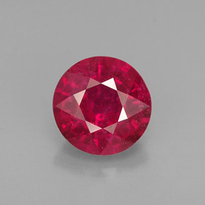 1.09 ct Red Ruby Gemstone, Ruby Gem in Round Facet Shape for Sale.