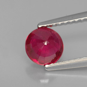Ruby Gemstone in 6 mm (calibrated) Size for Sale, Ruby Stone in Pink Red Color