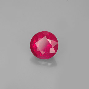 1.14 ct Red Ruby Stone, Natural Ruby in Round Facet Shape for Sale
