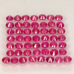 Ruby Gemstone in 1.6 mm Size for Sale, Ruby Stone in Pink Red Color