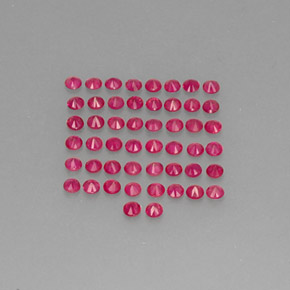 Ruby Gemstone in 1.7 mm Size for Sale, Ruby Stone in Pink Red Color