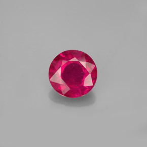 1.50 ct Red Ruby Gemstone, Ruby Gem in Round Facet Shape for Sale.