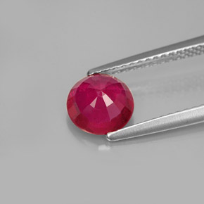 Ruby Gemstone in 7 mm (calibrated) Size for Sale, Ruby Stone in Pink Red Color