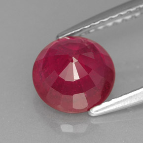 Ruby Gemstone in 7 mm (calibrated) Size for Sale, Ruby Stone in Pink Red Color