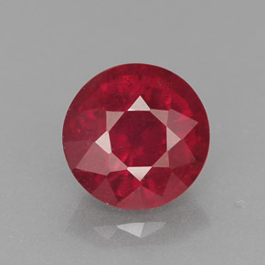 1.55 ct Red Ruby Gemstone, Ruby Gem in Round Facet Shape for Sale.