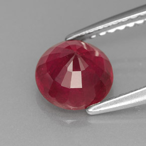 Ruby Gemstone in 6.5 mm (calibrated) Size for Sale, Ruby Stone in Pink Red Color