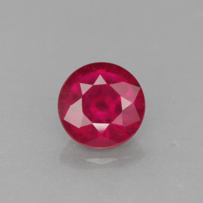 1.19 ct Red Ruby Gemstone, Ruby Gem in Round Facet Shape for Sale.