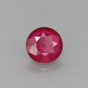 1.19 ct Red Ruby Stone, Natural Ruby in Round Facet Shape for Sale