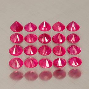 Ruby Gemstone in 2.6 mm Size for Sale, Ruby Stone in Pink Red Color