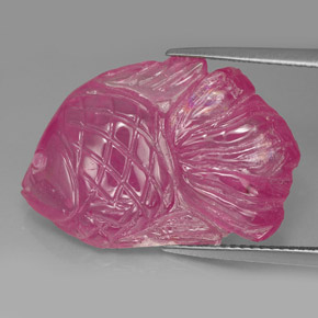 Ruby Gemstone in 24.2 x 16.1 mm Size for Sale, Ruby Stone in Red Pink Color