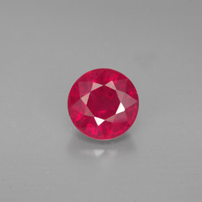 2.07 ct Red Ruby Gemstone, Ruby Gem in Round Facet Shape for Sale.