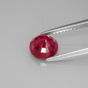 Ruby Gemstone in 7 mm (calibrated) Size for Sale, Ruby Stone in Pink Red Color