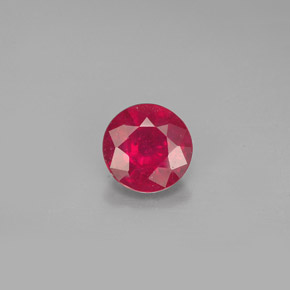 1.26 ct Red Ruby Gemstone, Ruby Gem in Round Facet Shape for Sale.