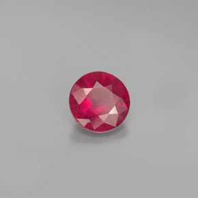 1.26 ct Red Ruby Stone, Natural Ruby in Round Facet Shape for Sale