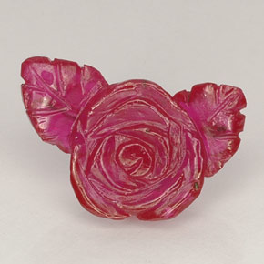 8.00 ct Red Ruby Gemstone, Ruby Gem in Carved Rose Shape for Sale.