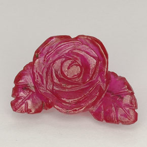 8.00 ct Red Ruby Stone, Natural Ruby in Carved Rose Shape for Sale