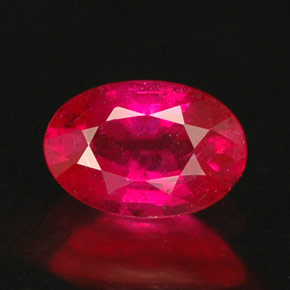 0.59 ct Pink Ruby Gemstone, Ruby Gem in Oval Facet Shape for Sale.