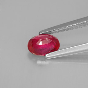 Ruby Gemstone in 6.9 x 4.2 mm Size for Sale, Ruby Stone in Pink Red Color