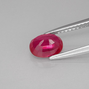Ruby Gemstone in 7.2 x 5.3 mm Size for Sale, Ruby Stone in Pink Red Color