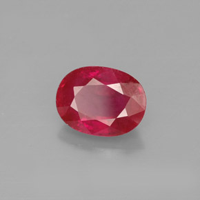 1.90 ct Red Ruby Stone, Natural Ruby in Oval Facet Shape for Sale