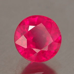 1.58 ct Pink Ruby Stone, Natural Ruby in Round Facet Shape for Sale