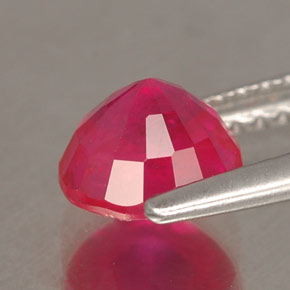 Ruby Gemstone in 6.5 mm (calibrated) Size for Sale, Ruby Stone in Red Pink Color