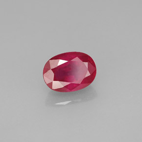 1.30 ct Red Ruby Stone, Natural Ruby in Oval Facet Shape for Sale