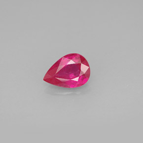 0.90 ct Red Ruby Gemstone, Ruby Gem in Pear Facet Shape for Sale.