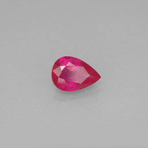 0.90 ct Red Ruby Stone, Natural Ruby in Pear Facet Shape for Sale