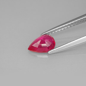 Ruby Gemstone in 7 x 5 mm (calibrated) Size for Sale, Ruby Stone in Pink Red Color