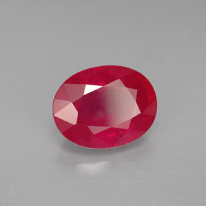 2.77 ct Red Ruby Stone, Natural Ruby in Oval Facet Shape for Sale