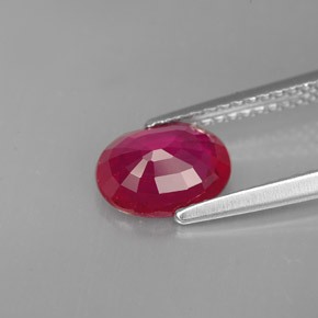 Ruby Gemstone in 8 x 6 mm (calibrated) Size for Sale, Ruby Stone in Pink Red Color