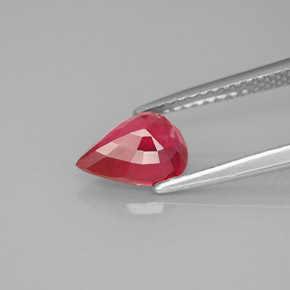 Ruby Gemstone in 8 x 6 mm (calibrated) Size for Sale, Ruby Stone in Pink Red Color