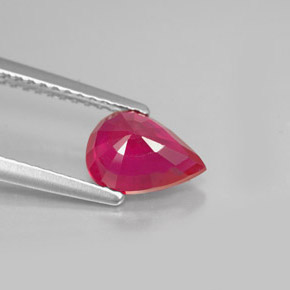 Ruby Gemstone in 8 x 6 mm (calibrated) Size for Sale, Ruby Stone in Pink Red Color