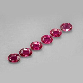 1.43 ct Red Ruby Gemstone, Ruby Gem in Oval Facet Shape for Sale.