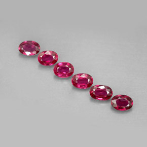 1.43 ct Red Ruby Stone, Natural Ruby in Oval Facet Shape for Sale