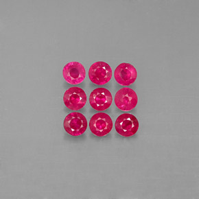 0.73 ct Red Ruby Gemstone, Ruby Gem in Diamond-Cut Shape for Sale.
