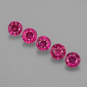 0.66 ct Pink Ruby Gemstone, Ruby Gem in Round Facet Shape for Sale.