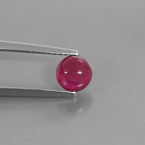 1.43 ct Red Ruby Gemstone, Ruby Gem in Round Cabochon Shape for Sale.