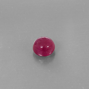 1.43 ct Red Ruby Stone, Natural Ruby in Round Cabochon Shape for Sale