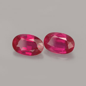1.84 ct Red Ruby Stone, Natural Ruby in Oval Facet Shape for Sale