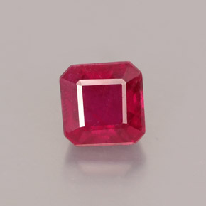 1.55 ct Red Ruby Gemstone, Ruby Gem in Octagon Facet Shape for Sale.
