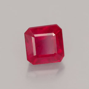 1.79 ct Red Ruby Stone, Natural Ruby in Octagon Facet Shape for Sale