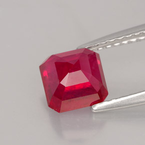 Ruby Gemstone in 6 x 6 mm Size for Sale, Ruby Stone in Pink Red Color